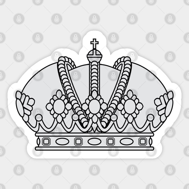 Imperial crown (silver) Sticker by PabloDeChenez